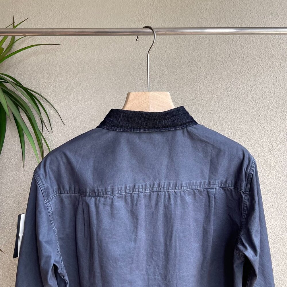 Stone Island Men's Washed Workwear Blue Shirt - Picture 7 of 9